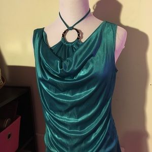 women's Bcx spaghettistrap tunic w embellishment M